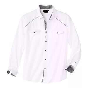 Atlas For Men Mens Poplin Shirt / White